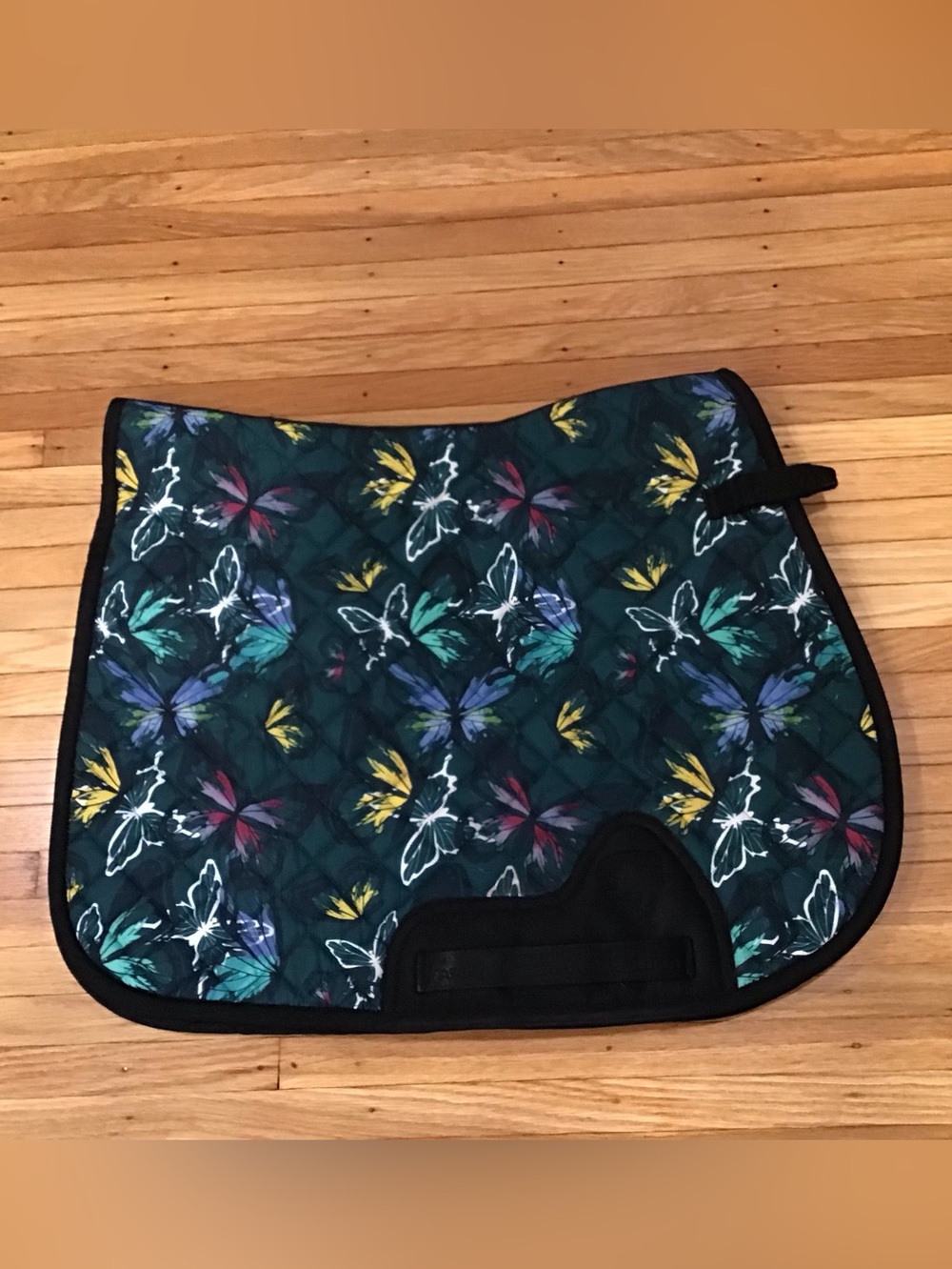 ARMA Saddle Pad Green Butterfly Print 15"-16.5" saddle